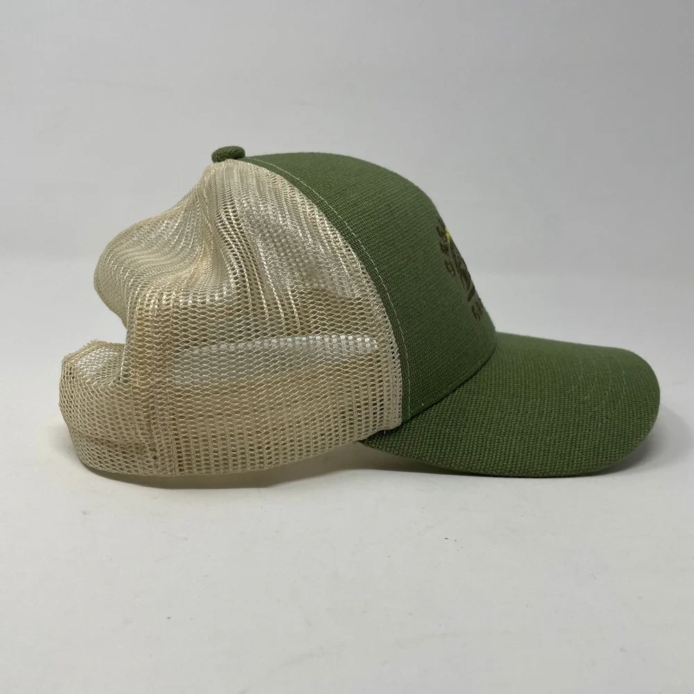 econscious Organically Grown Hemp Blend Trucker Hat Green Cream Snapback Eco Cap